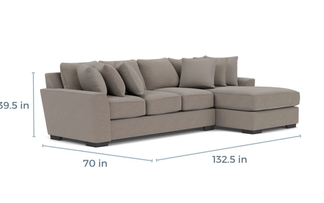 Mor Furniture Oracle Xl Sofa Chaise, Left Facing, Down - Custom Order