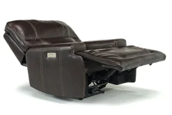 Mor Furniture Oslo 3 Power Recliner In Brown Leather