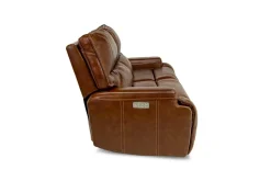 Mor Furniture Oslo 3 Power Sofa In Brown Leather