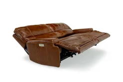 Mor Furniture Oslo 3 Power Sofa In Brown Leather