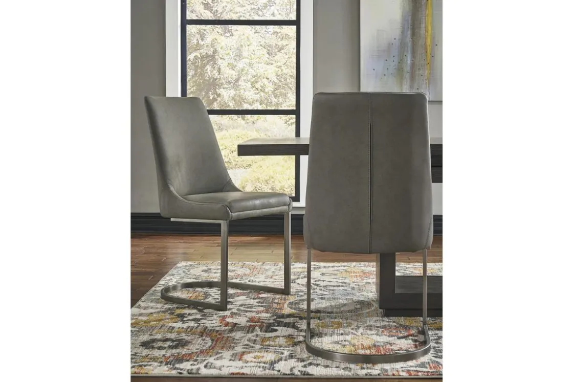 Mor Furniture Oxford Arm Chair In Basalt Gray, Set Of 2