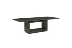 Mor Furniture Oxford Dining Table & 4 Chairs & Bench In Basalt Gray