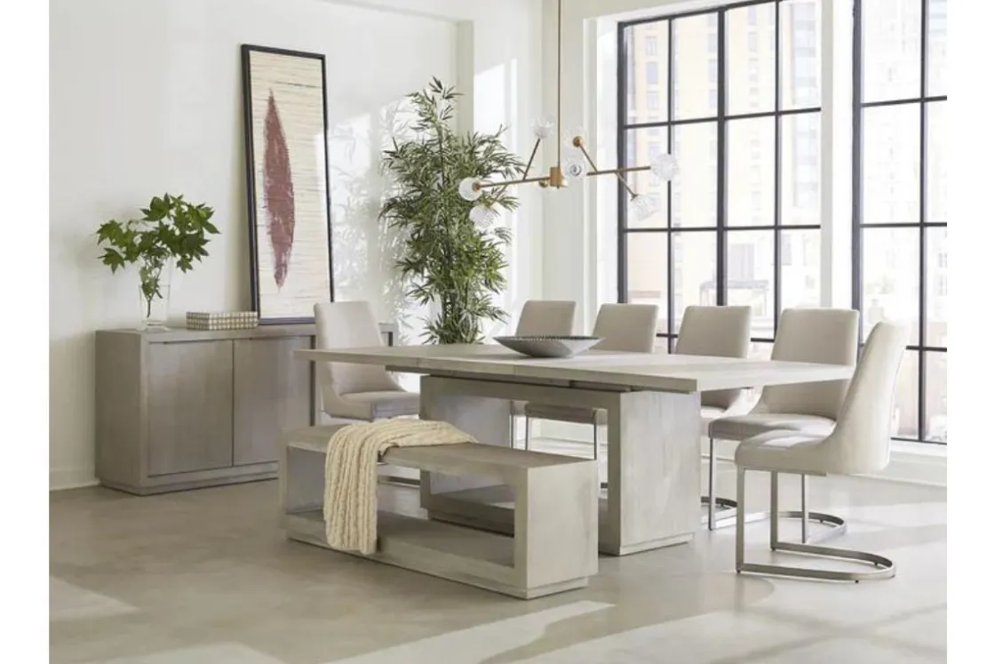 Mor Furniture Oxford Dining Table & 6 Chairs & Bench In