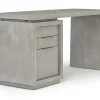 Mor Furniture Oxford Office Desk W/ File Cabient In Mineral