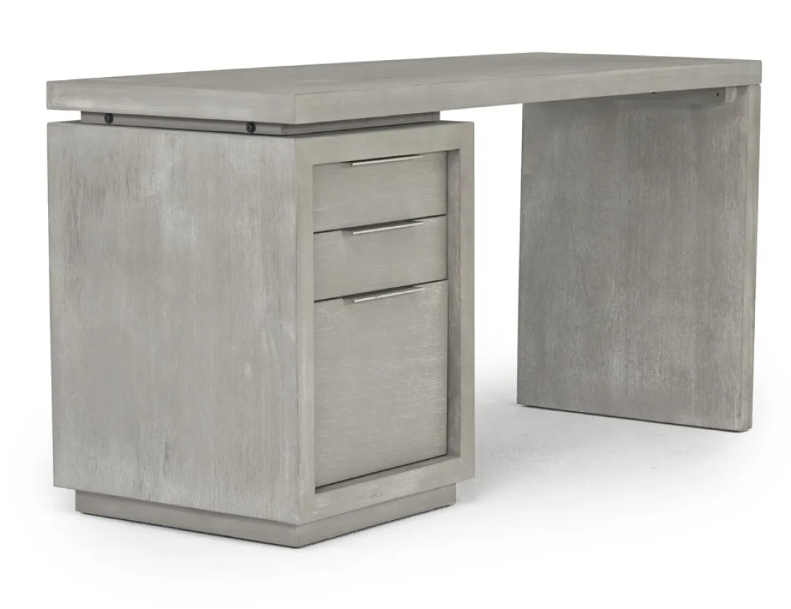 Mor Furniture Oxford Office Desk W/ File Cabient In Mineral