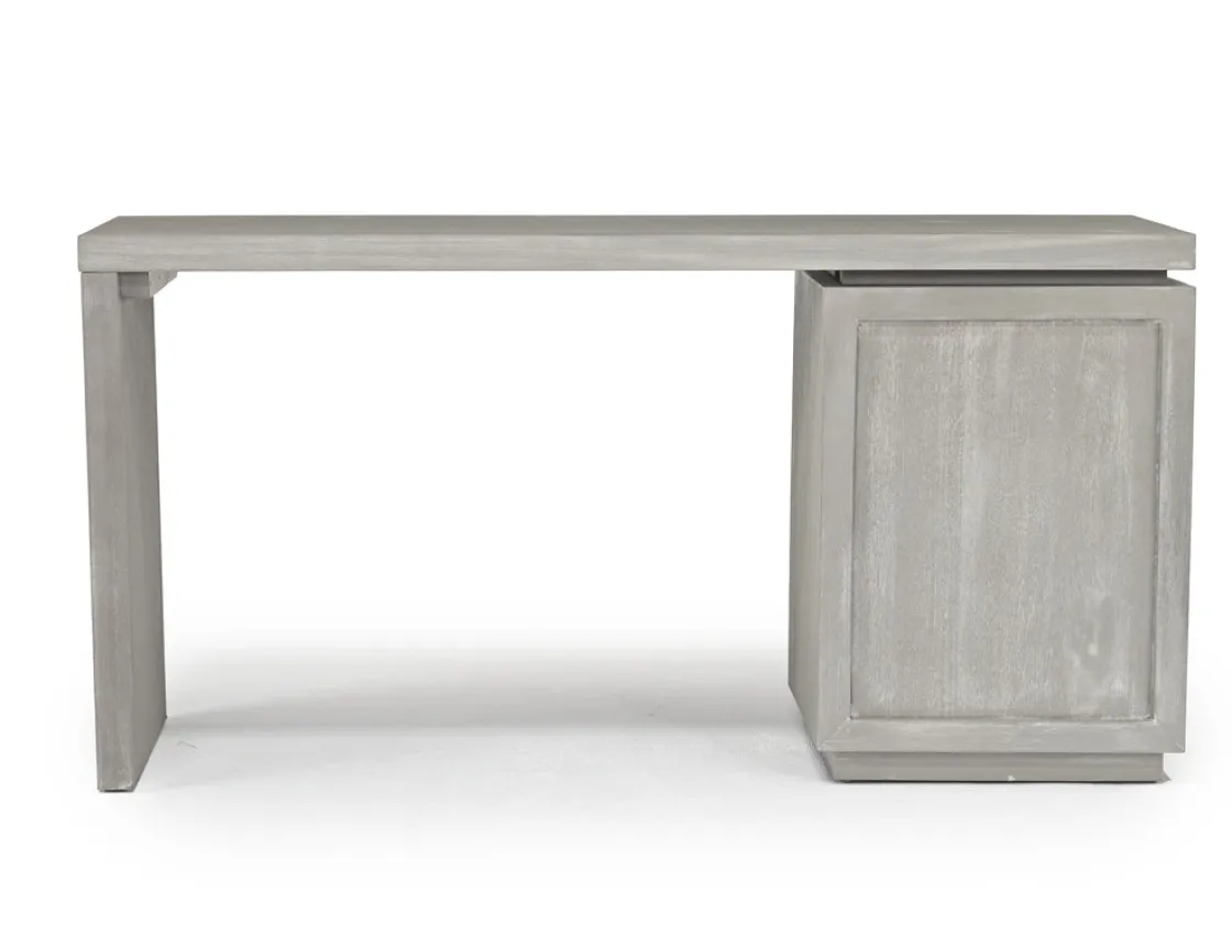 Mor Furniture Oxford Office Desk W/ File Cabient In Mineral