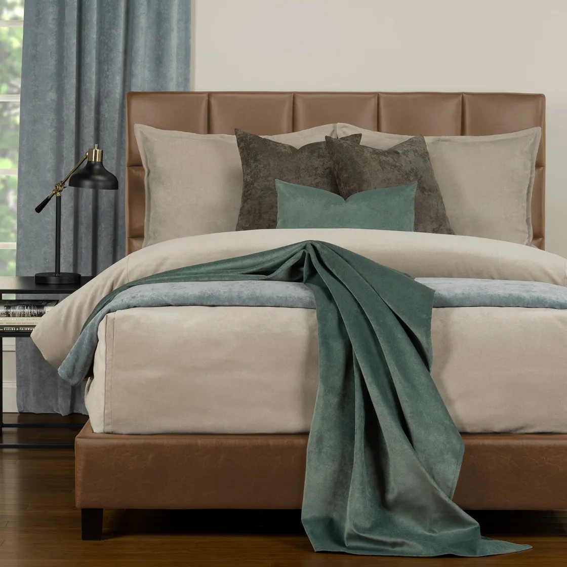 Mor Furniture Padma Duvet Set In Harbor Gray, 5 Piece, Queen