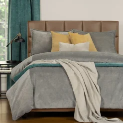 Mor Furniture Padma Duvet Set In Harbor Gray, 5 Piece, Queen