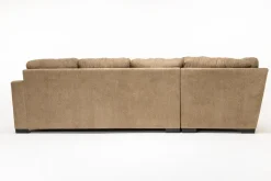 Mor Furniture Paige Dual Chaise Sectional In Sherry Bark, Left Facing