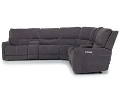 Mor Furniture Palencia 7 Piece 3 Power Sectional In Trento Charcoal
