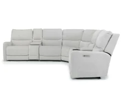 Mor Furniture Palencia 7 Piece 3 Power Sectional In Trento Charcoal
