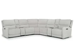 Mor Furniture Palencia 7 Piece 3 Power Sectional In Trento Charcoal