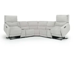 Mor Furniture Palencia 7 Piece 3 Power Sectional In Trento Charcoal