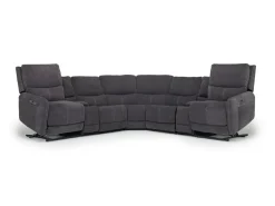 Mor Furniture Palencia 7 Piece 3 Power Sectional In Trento Charcoal