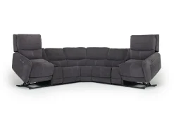 Mor Furniture Palencia 7 Piece 3 Power Sectional In Trento Charcoal