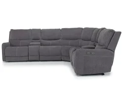 Mor Furniture Palencia 7 Piece 3 Power Sectional In Trento Charcoal