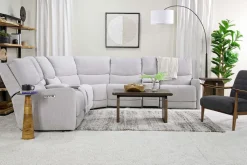 Mor Furniture Palencia 7 Piece 3 Power Sectional In Trento Charcoal