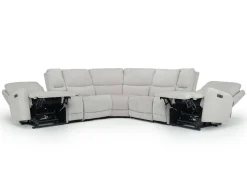 Mor Furniture Palencia 7 Piece 3 Power Sectional In Trento Charcoal