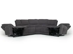 Mor Furniture Palencia 6 Piece 3 Power Sectional In Trento Dove
