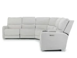 Mor Furniture Palencia 6 Piece 3 Power Sectional In Trento Dove