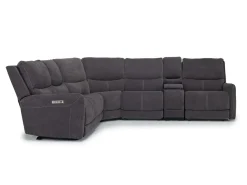 Mor Furniture Palencia 6 Piece 3 Power Sectional In Trento Dove