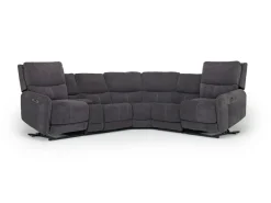 Mor Furniture Palencia 6 Piece 3 Power Sectional In Trento Dove