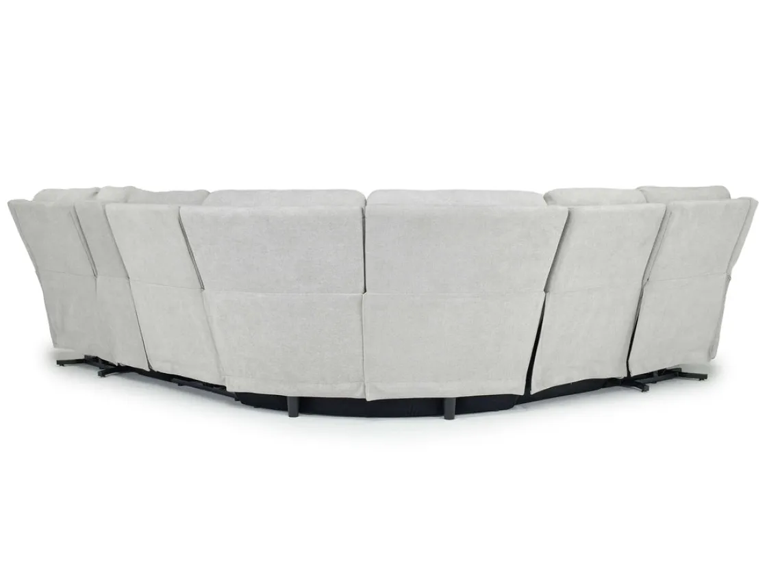 Mor Furniture Palencia 6 Piece 3 Power Sectional In Trento Dove