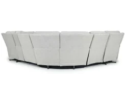 Mor Furniture Palencia 6 Piece 3 Power Sectional W/ 3 Power Armless Recliner In Trento Dove