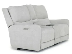 Mor Furniture Palencia 3 Power Console Loveseat In Trento Charcoal