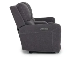 Mor Furniture Palencia 3 Power Console Loveseat In Trento Charcoal