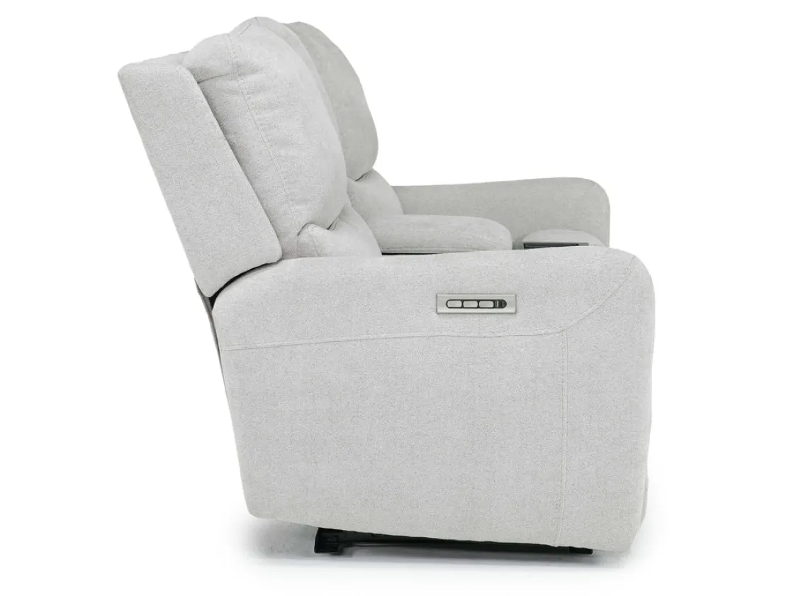 Mor Furniture Palencia 3 Power Console Loveseat In Trento Charcoal