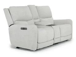 Mor Furniture Palencia 3 Power Console Loveseat In Trento Charcoal