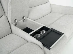 Mor Furniture Palencia 3 Power Console Loveseat In Trento Charcoal