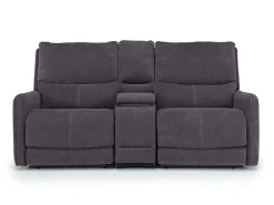 Mor Furniture Palencia 3 Power Console Loveseat In Trento Charcoal