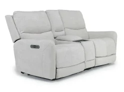 Mor Furniture Palencia 3 Power Console Loveseat In Trento Charcoal