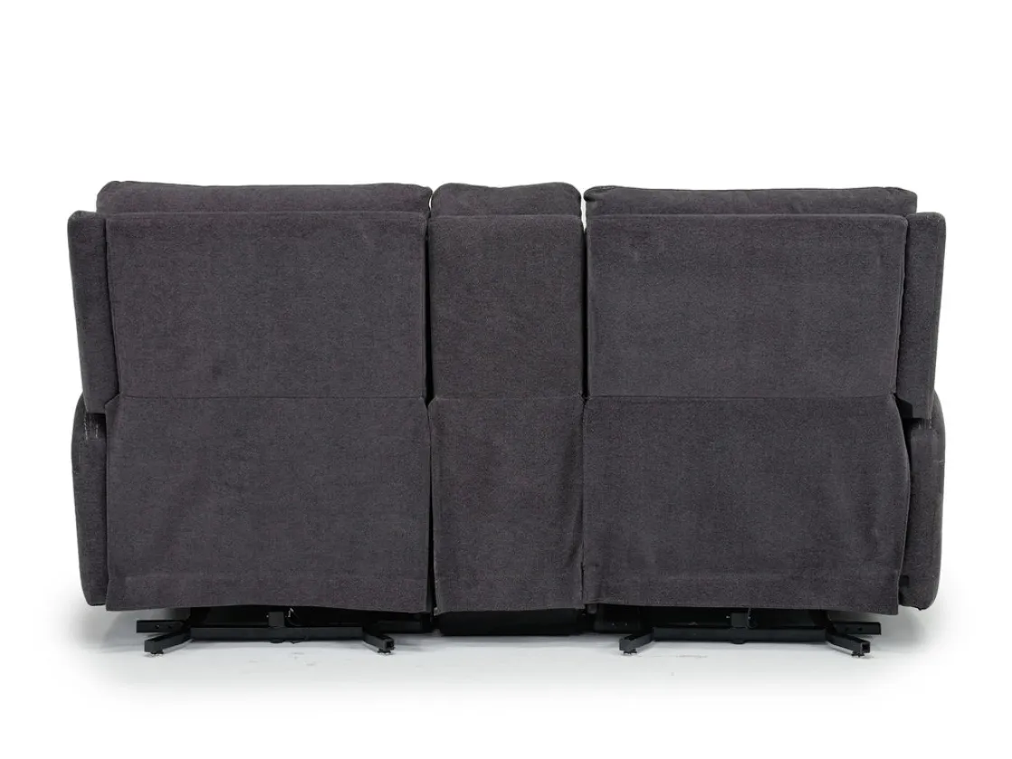 Mor Furniture Palencia 3 Power Console Loveseat In Trento Charcoal