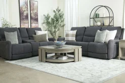 Mor Furniture Palencia 3 Power Console Loveseat In Trento Charcoal