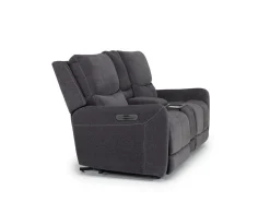 Mor Furniture Palencia 3 Power Console Loveseat In Trento Charcoal