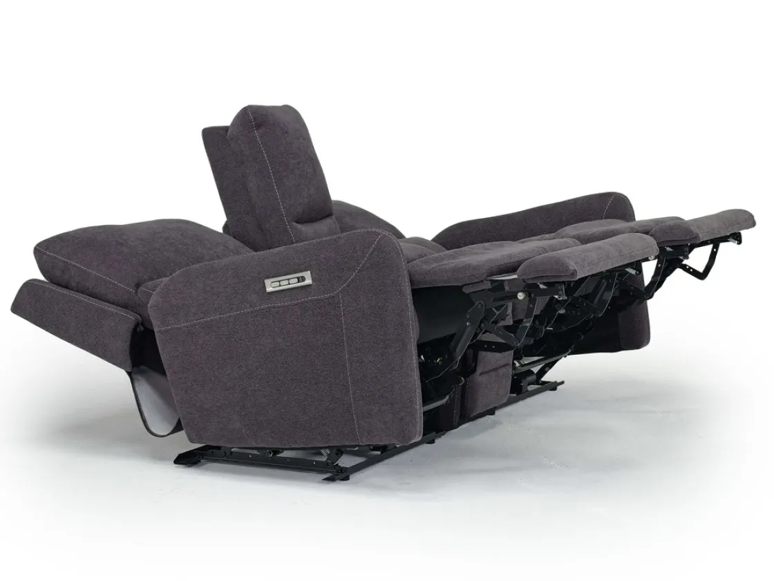 Mor Furniture Palencia 3 Power Console Loveseat In Trento Charcoal