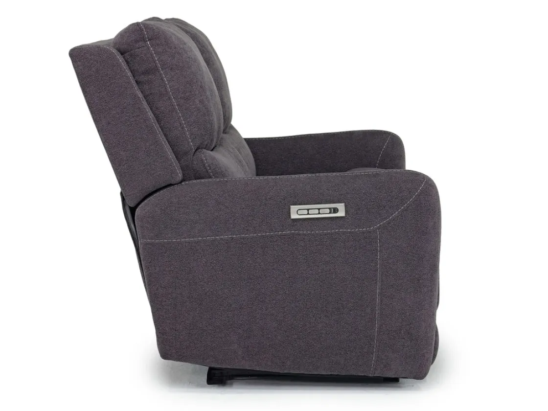 Mor Furniture Palencia 3 Power Loveseat In Trento Charcoal