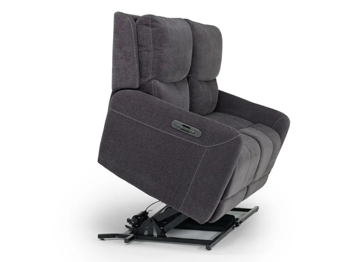 Mor Furniture Palencia 3 Power Loveseat In Trento Charcoal