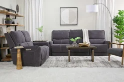 Mor Furniture Palencia 3 Power Loveseat In Trento Charcoal