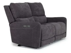 Mor Furniture Palencia 3 Power Loveseat In Trento Charcoal