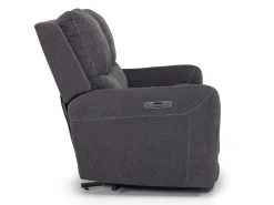 Mor Furniture Palencia 3 Power Loveseat In Trento Charcoal