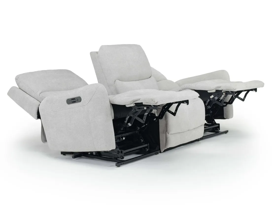 Mor Furniture Palencia 3 Power Sofa & Loveseat In Trento Charcoal