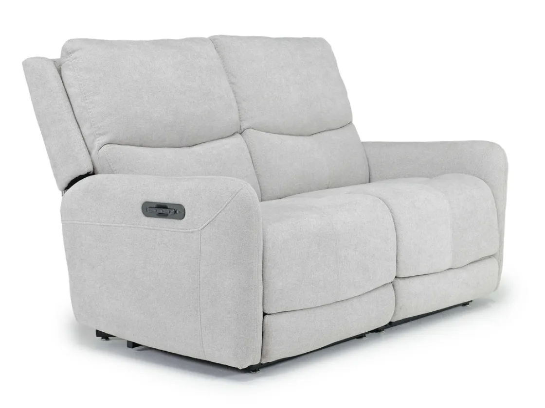 Mor Furniture Palencia 3 Power Sofa & Loveseat In Trento Charcoal