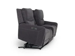 Mor Furniture Palencia 3 Power Sofa & Loveseat In Trento Charcoal