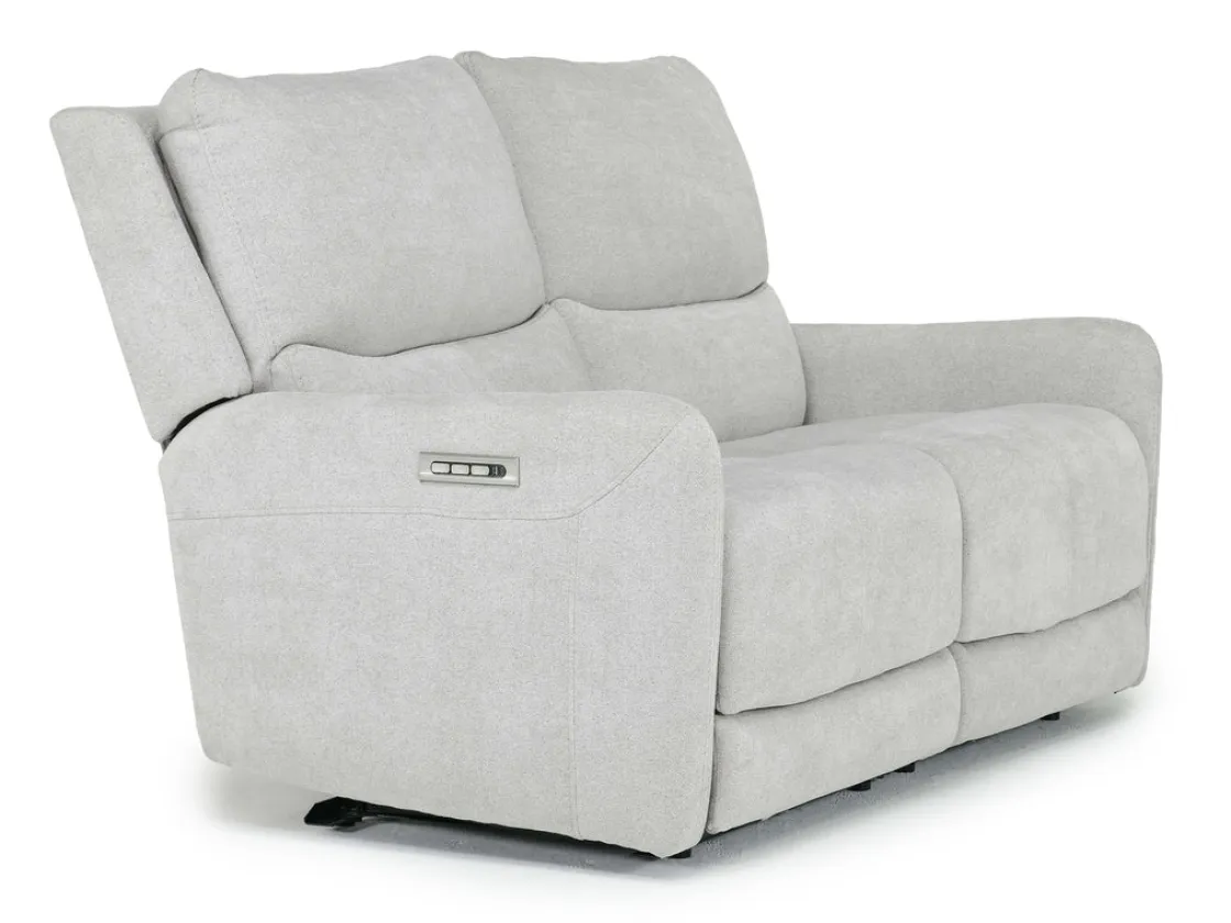 Mor Furniture Palencia 3 Power Sofa & Loveseat In Trento Charcoal