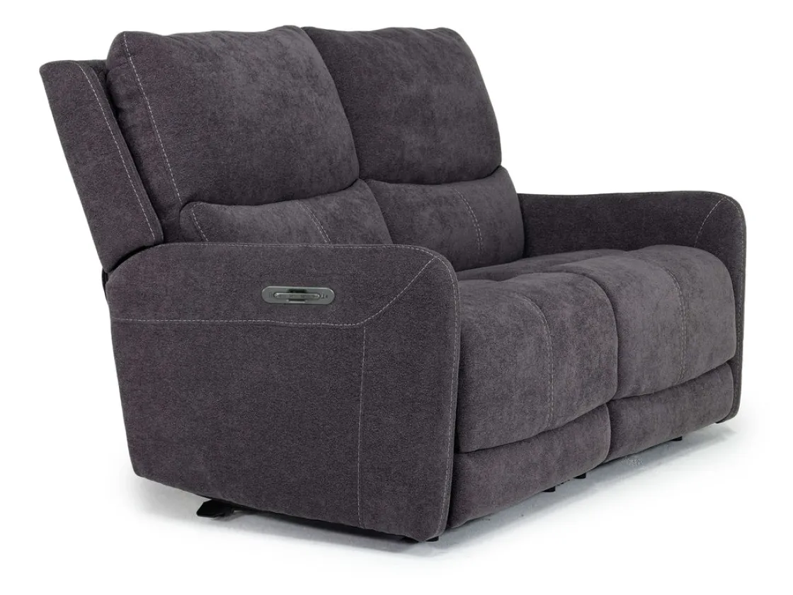 Mor Furniture Palencia 3 Power Sofa & Loveseat In Trento Charcoal