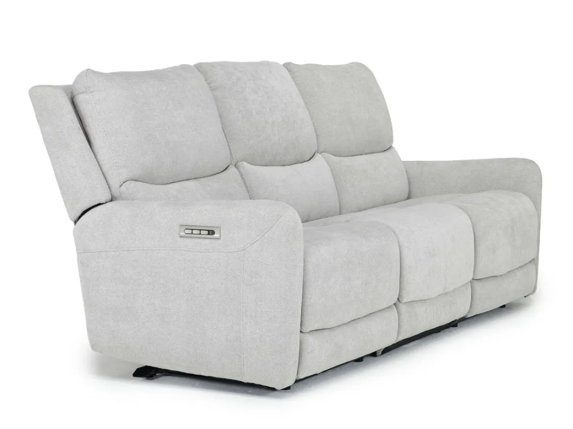 Mor Furniture Palencia 3 Power Sofa & Loveseat In Trento Charcoal